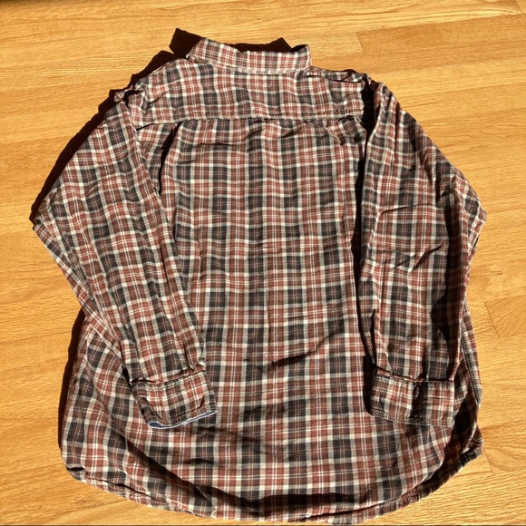 Vintage Checkered Plaid Long Sleeve Button Down Shirt - Picture 8 of 9
